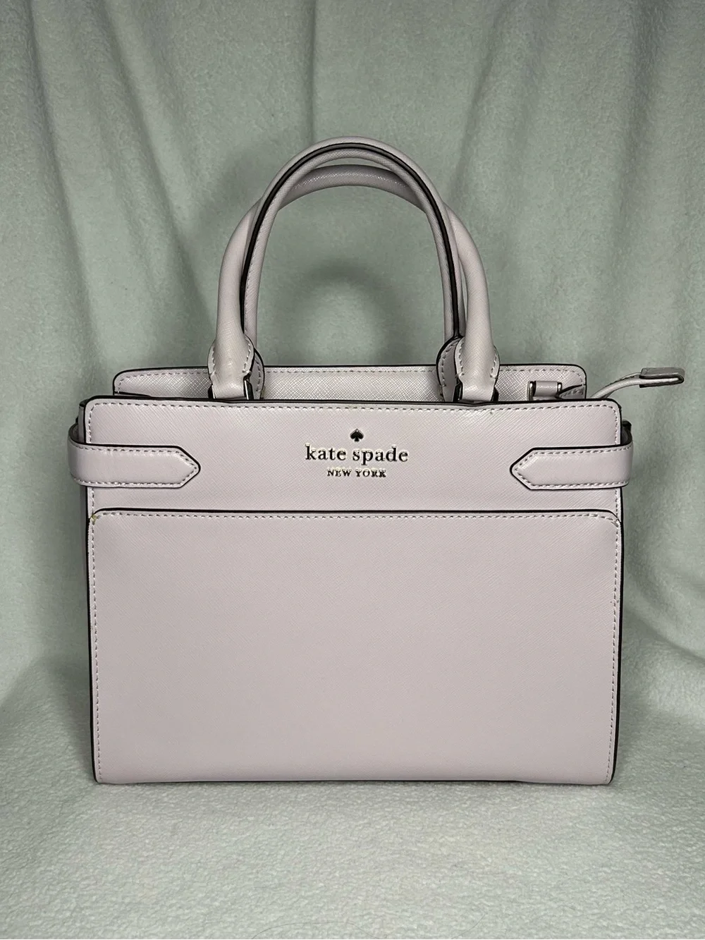 kate spade Light Lavender Leather Satchel with Gold Logo